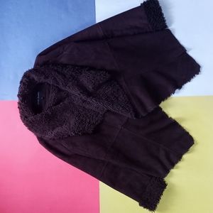 Exclusive Women’s River Island Brown Borg Open Layered Coat